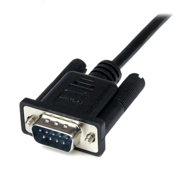 2M BLACK DB9 NULL MODEM CABLE