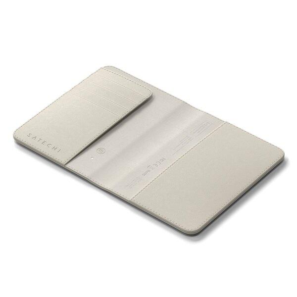 Satechi Find My Vegan-Leather Passport Cover - tracker, Sand