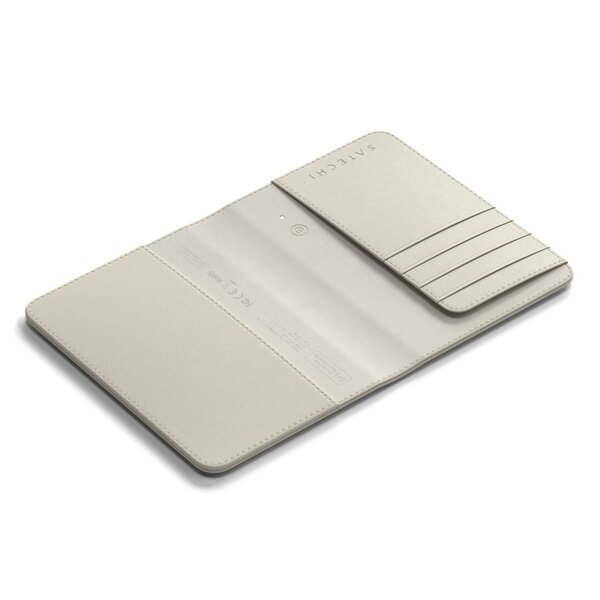 Satechi Find My Vegan-Leather Passport Cover - tracker, Sand