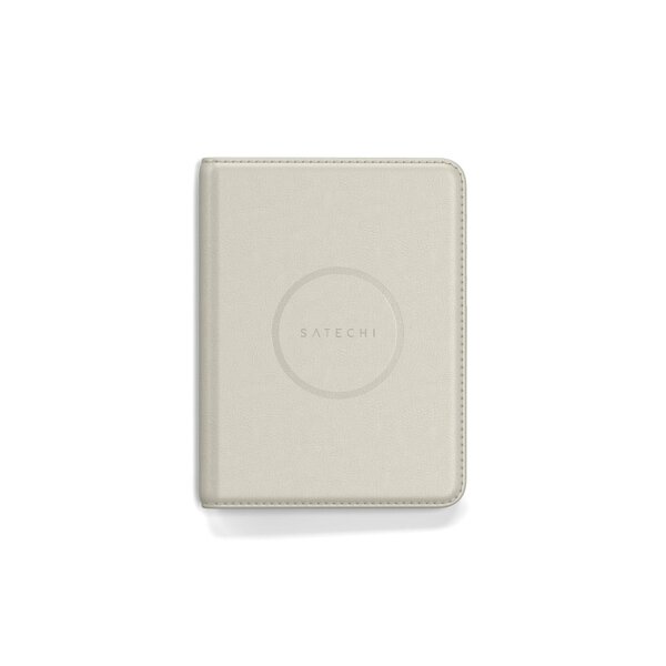 Satechi Find My Vegan-Leather Passport Cover - tracker, Sand
