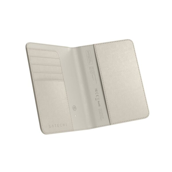 Satechi Find My Vegan-Leather Passport Cover - tracker, Sand