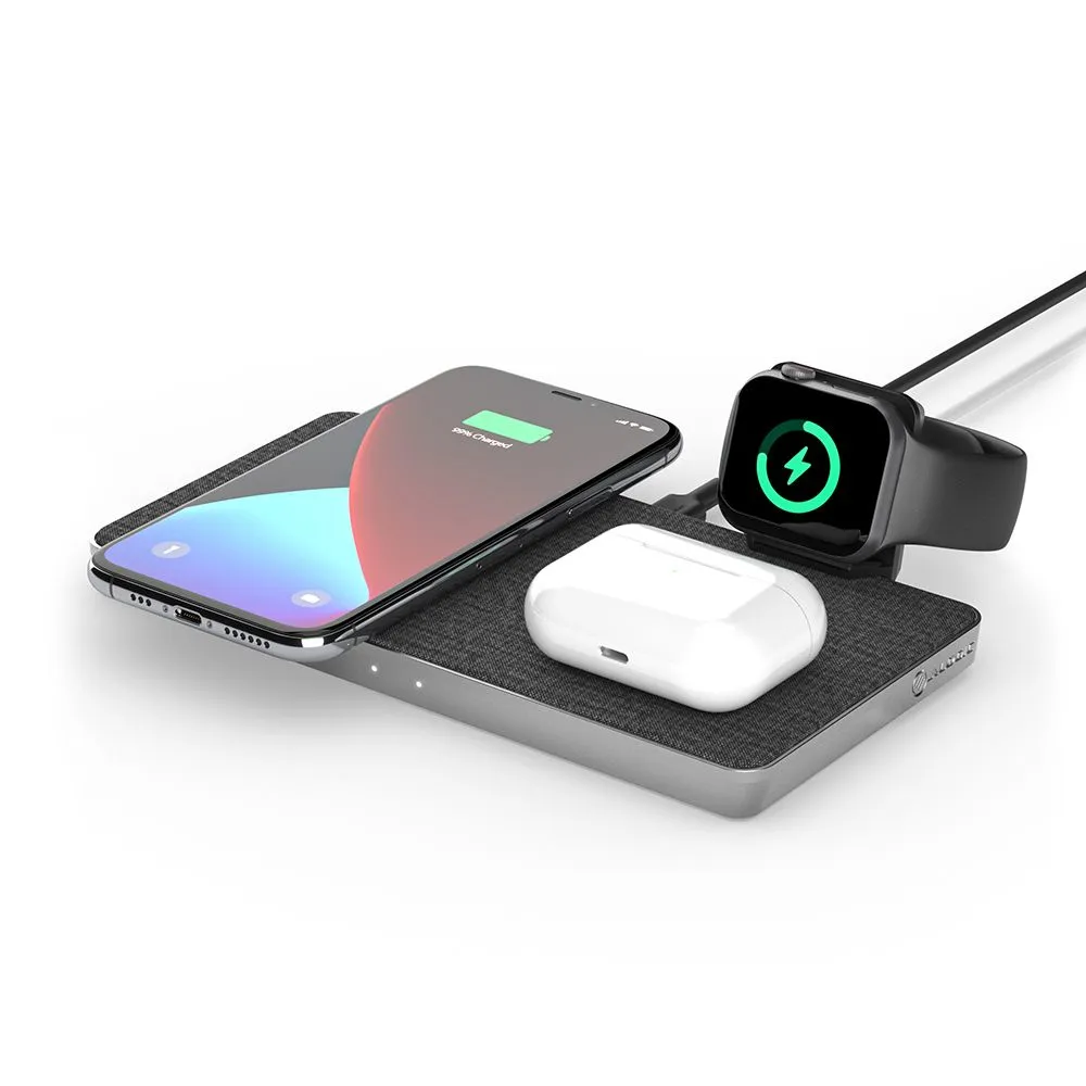 ALOGIC Ultra Power 3-in-1 Wireless Charging Dock – Dual Wireless Charging with USB-A Charging Output