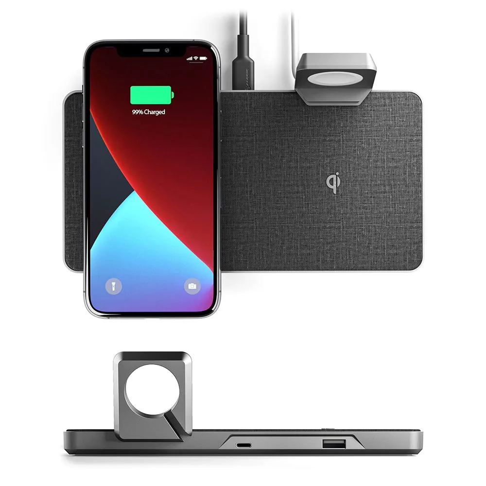 ALOGIC Ultra Power 3-in-1 Wireless Charging Dock &ndash; Dual Wireless Charging with USB-A Charging Output