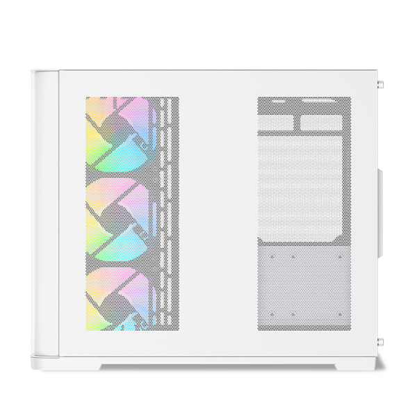 SAMA V60 midi-tower chassi med f&ouml;nster och RGB-belysning, vit