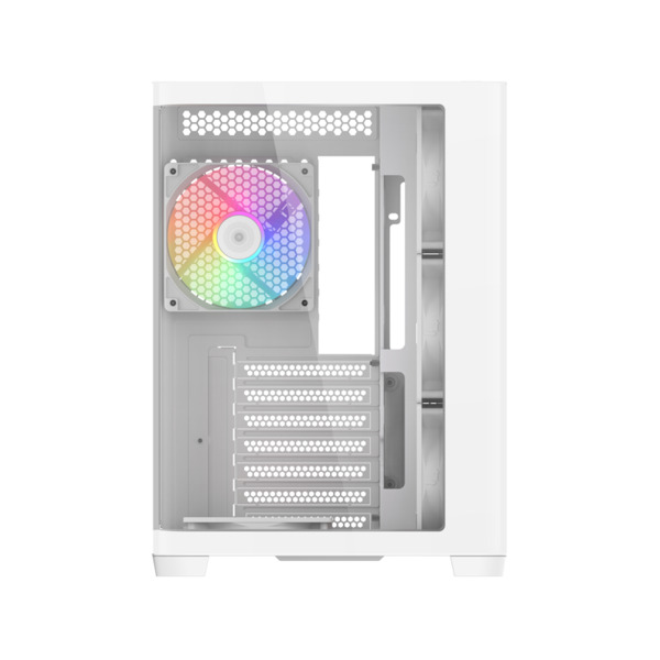 SAMA V60 Midi-Tower Case with window and RGB lighting, White