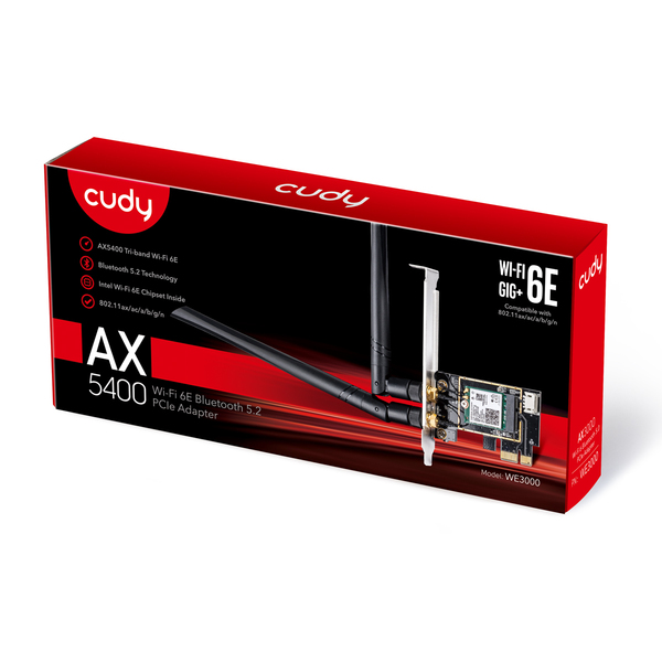 Cudy WE3000 Bluetooth 5.2 Wi-Fi 6 PCIe-sovitin