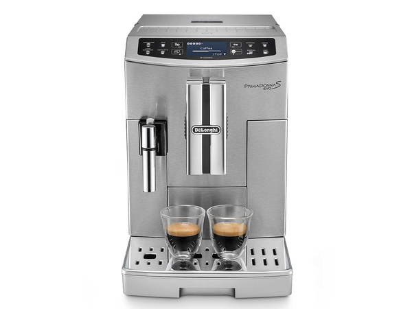 Delonghi ECAM510.55.M Primadonna S Evo -kahvinkeitin, t&auml;ysautomaattinen, Hopea