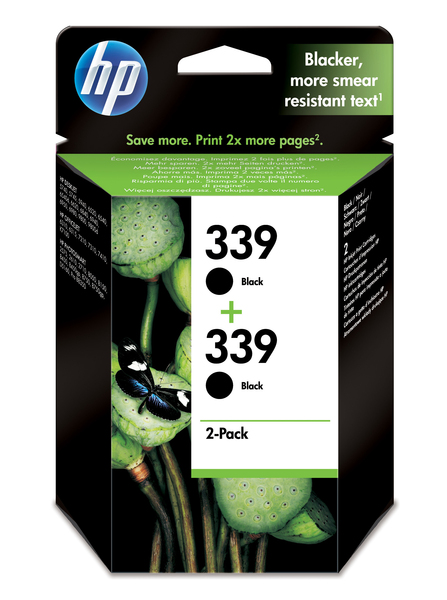 HP No 339 Ink Cart black 2pk