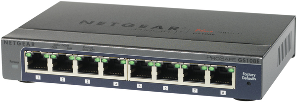 NETGEAR ProSafe Plus GS108Ev3 - Kytkin - 8 x 10/100/1000 - ty&ouml;p&ouml;yt&auml;, sein&auml;&auml;n asennettava