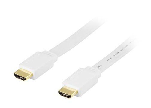 Deltaco HDMI &ndash; HDMI 2.0 - cable, 0.5 m, White