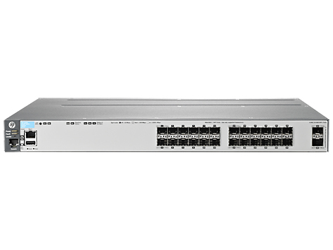 HPE Switch 3800-24SFP-2SFP+ Layer3 Switch - 24x 1 GbE SFP (MiniGbic)  portia + 2x 1GbE/10GbE SFP+ porttia. 1x pinoamismoduli paikka.  Sis&auml;lt&auml;&auml; 1 x J9581A 400 W