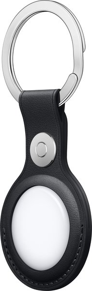 AirTag Leather Key Ring - Midnight