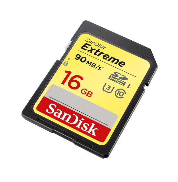 SanDisk 16 Gt Extreme Plus, UHS-I Class 10 SDHC -muistikortti