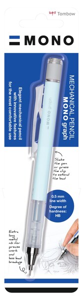 Tombow mechanical pencil MONO graph 0,5 pastel blue blister