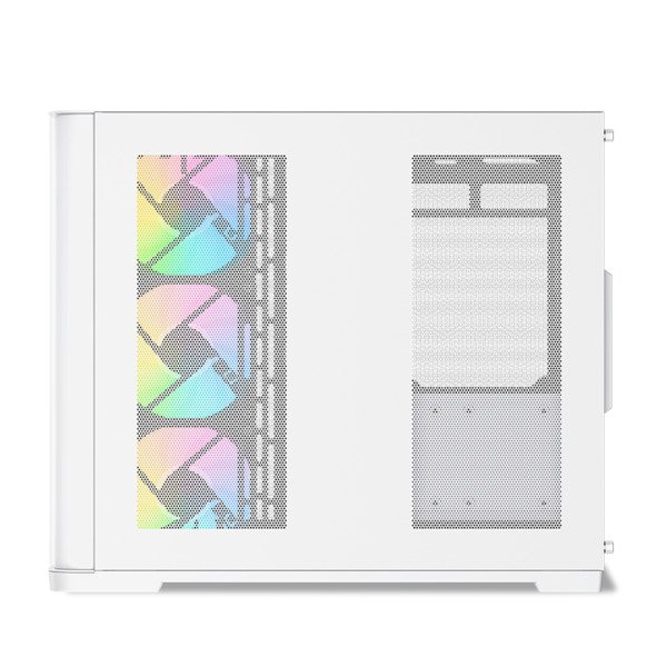 SAMA V60 midi-tower chassi med f&ouml;nster och RGB-belysning, vit