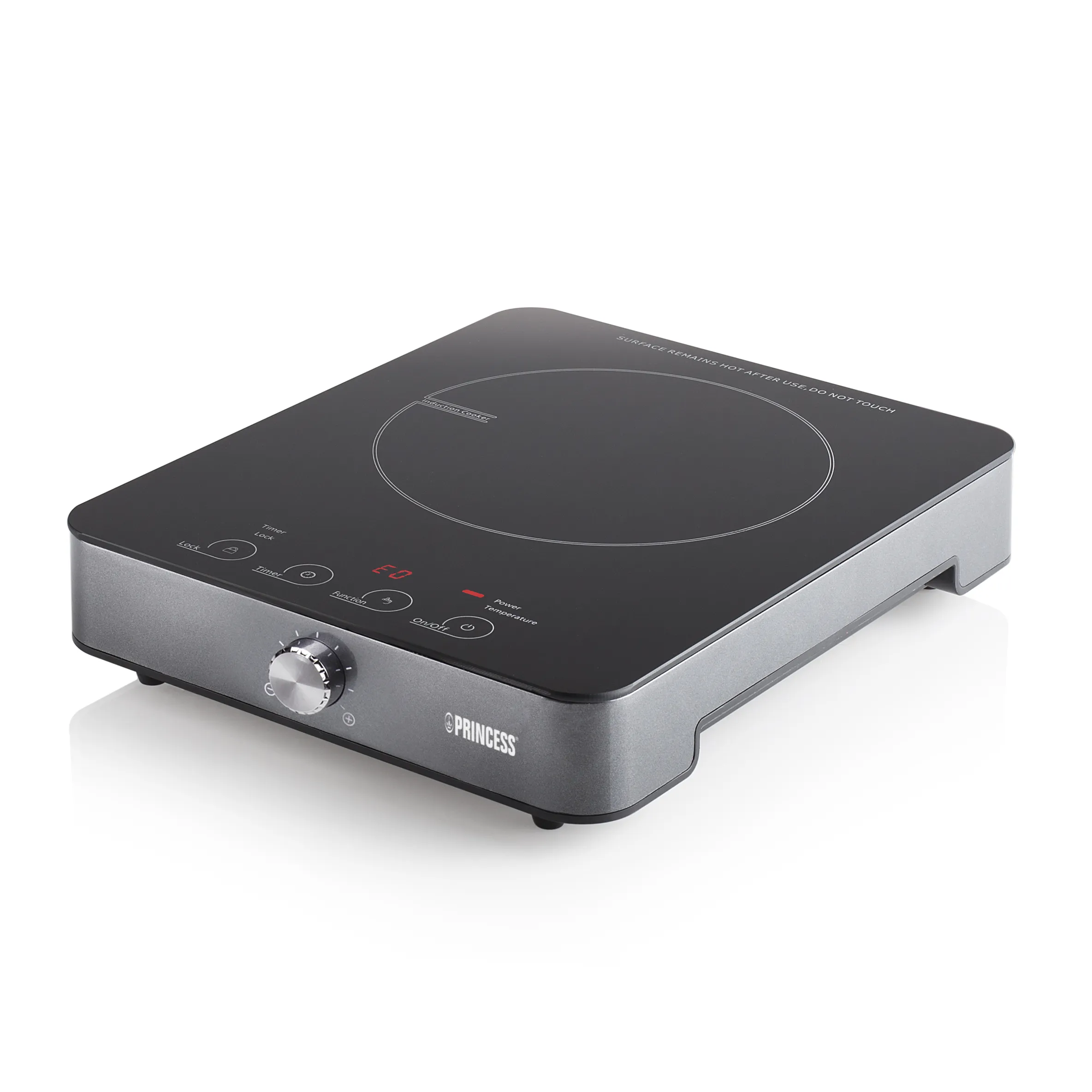 Princess 01.303010.01.001 Induktionsplatta 1800 W Svart/Silver