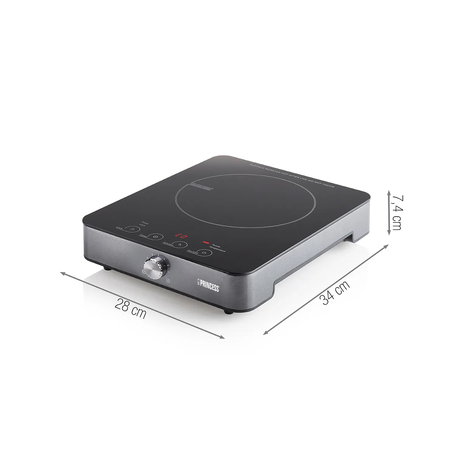 Princess 01.303010.01.001 Induktionsplatta 1800 W Svart/Silver
