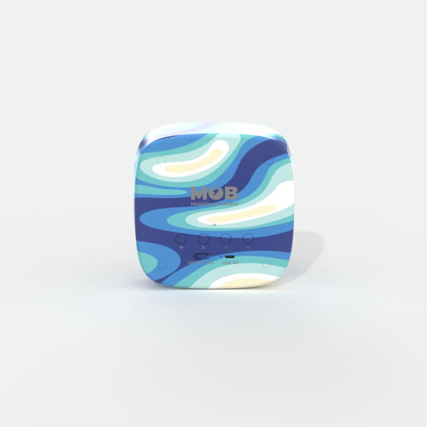 MOB Alarm Clock with Light Billy Clock Blue Wave