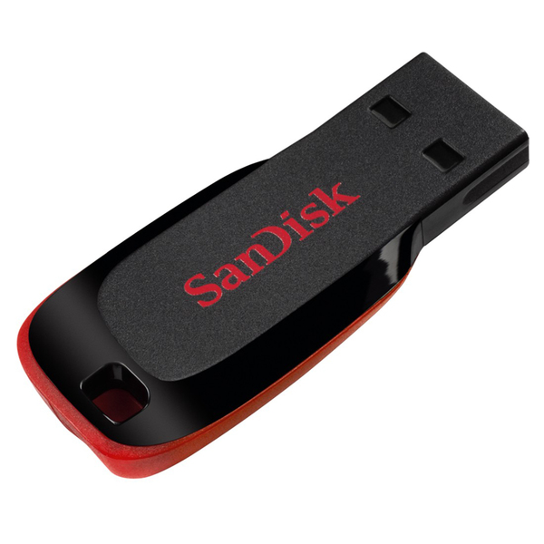 SanDisk 32GB Cruzer Blade USB 2.0 - memory stick, Black/Red