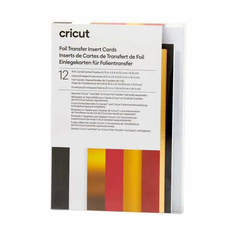 Cricut Insert Cards Foil R40 12,1 cm x 16,8 cm, Royal Flush,12-pack
