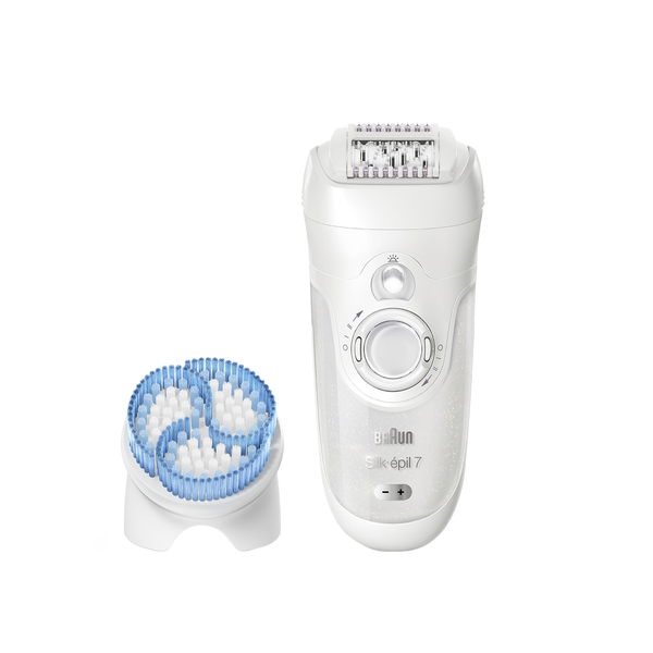 BRAUN EPILAATTORI SE7921E SPA Silk-&eacute;pil7 M&auml;rk&auml;- ja kuiva-ajoon tarkoitettu johdoton epilaattori, jossa on 2 lis&auml;osaa sis&auml;lt&auml;en ajop&auml;&auml;n lis&auml;ksi vartalon kuorinta