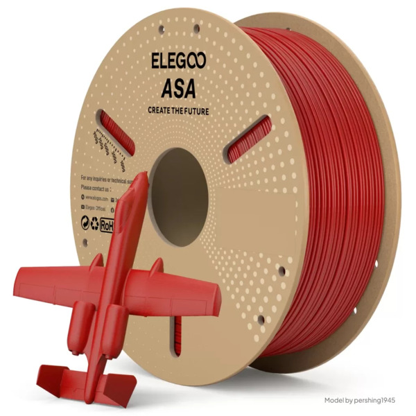 ELEGOO ASA 1.75 mm, 1 kg -3D-tulostusfilamentti, punainen