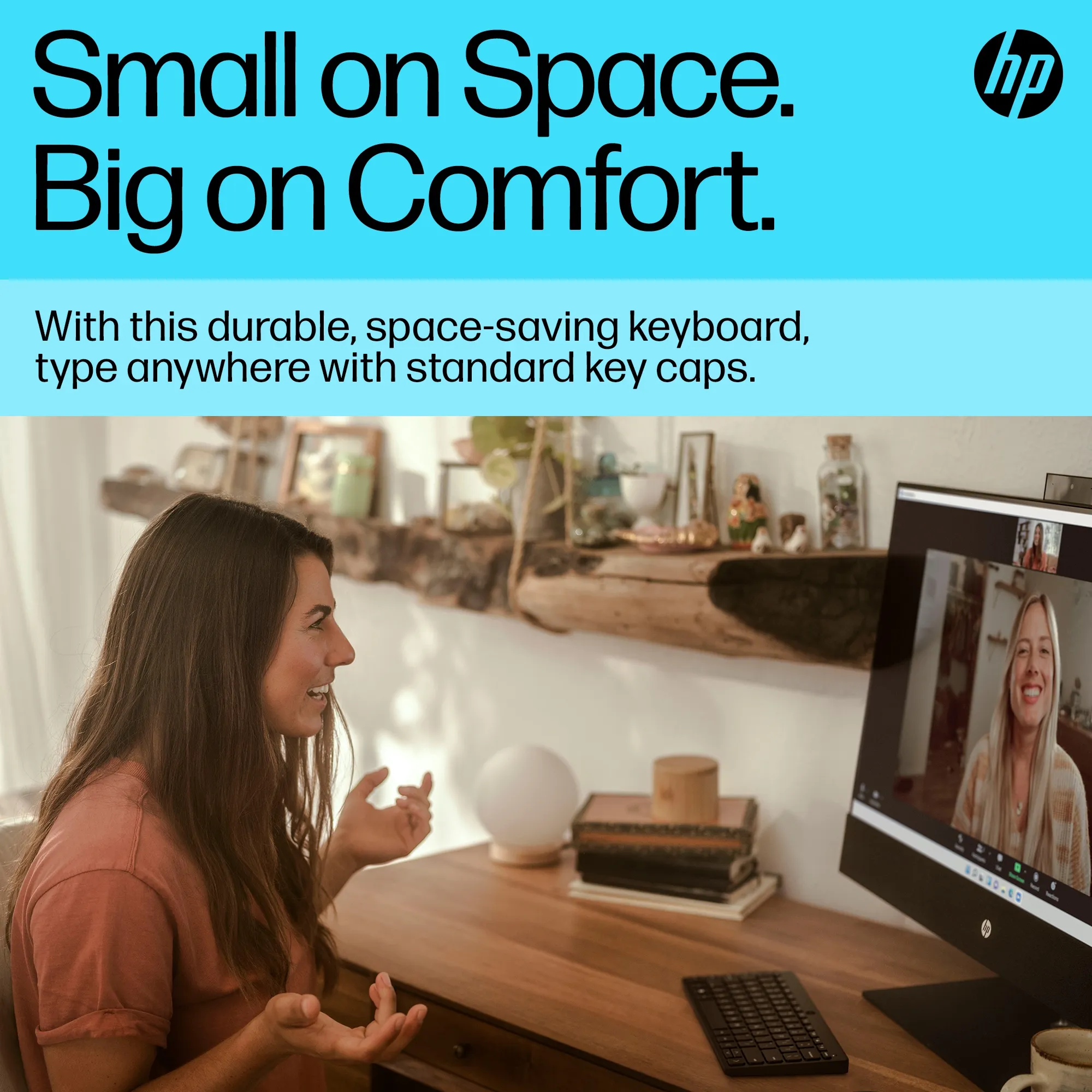 HP 350 Compact Multi-Device Bluetooth - tr&aring;dl&ouml;s tangentbord, svart