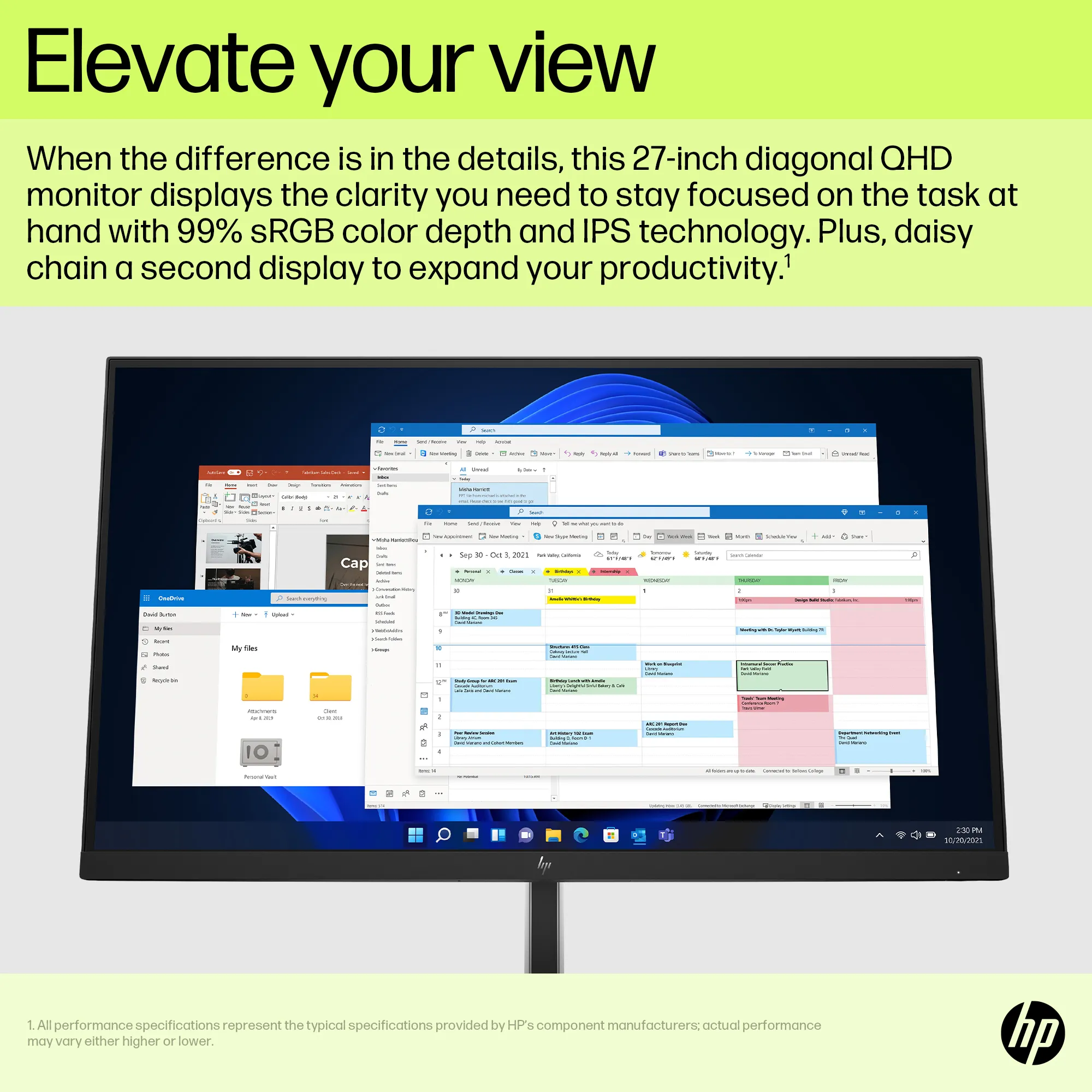 HP E27u G5 27" QHD, IPS Monitor with USB-C hub
