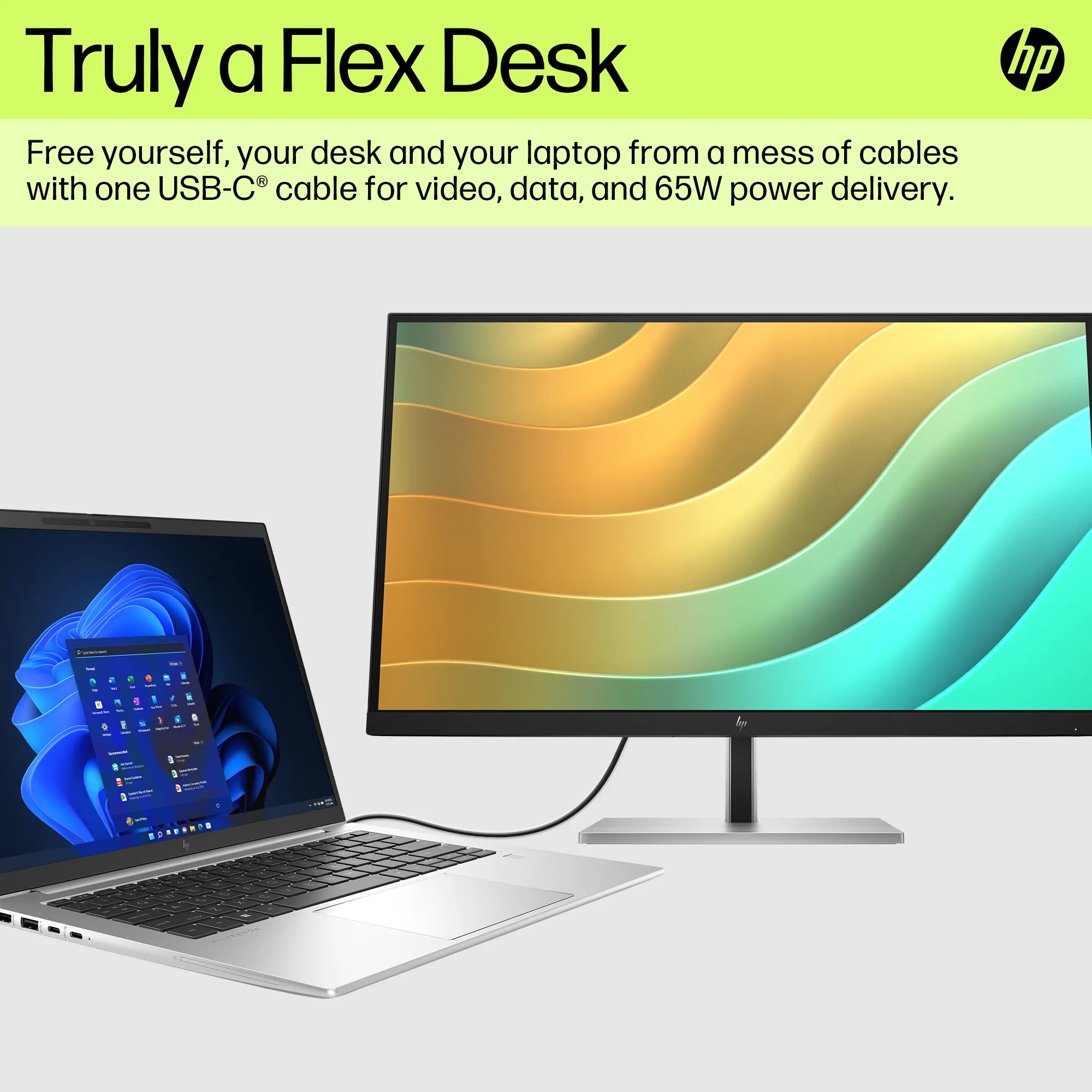 HP E27u G5 27" QHD, IPS Monitor with USB-C hub