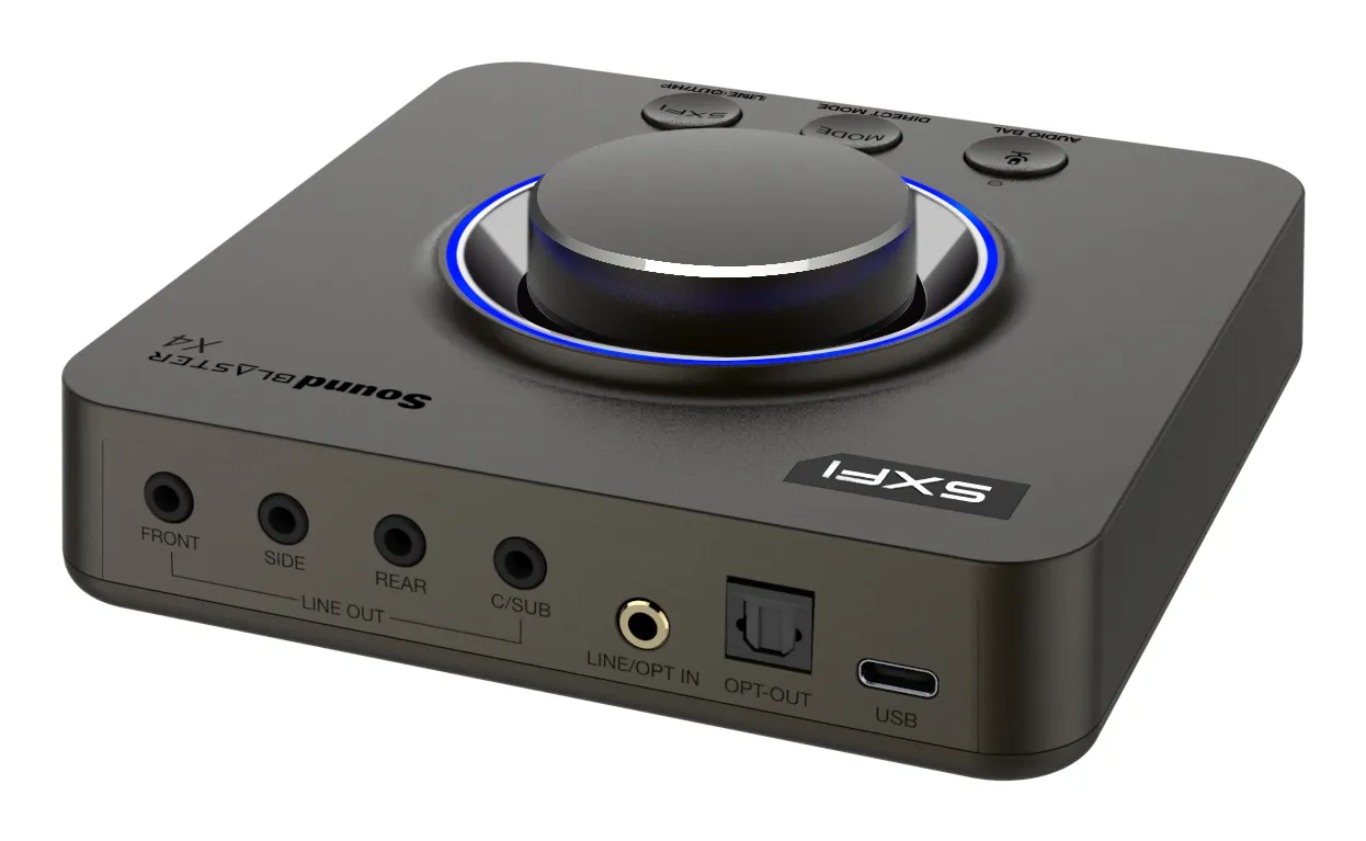 Creative Sound Blaster X4 External USB DAC and Headphone Amplifier, 7.1 Channels, 24-bit / 192 kHz