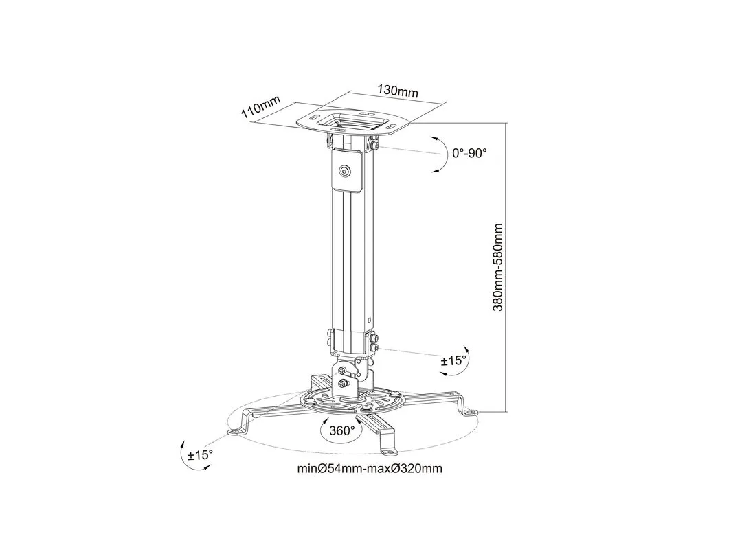 Universal Projector Ceilingmount
