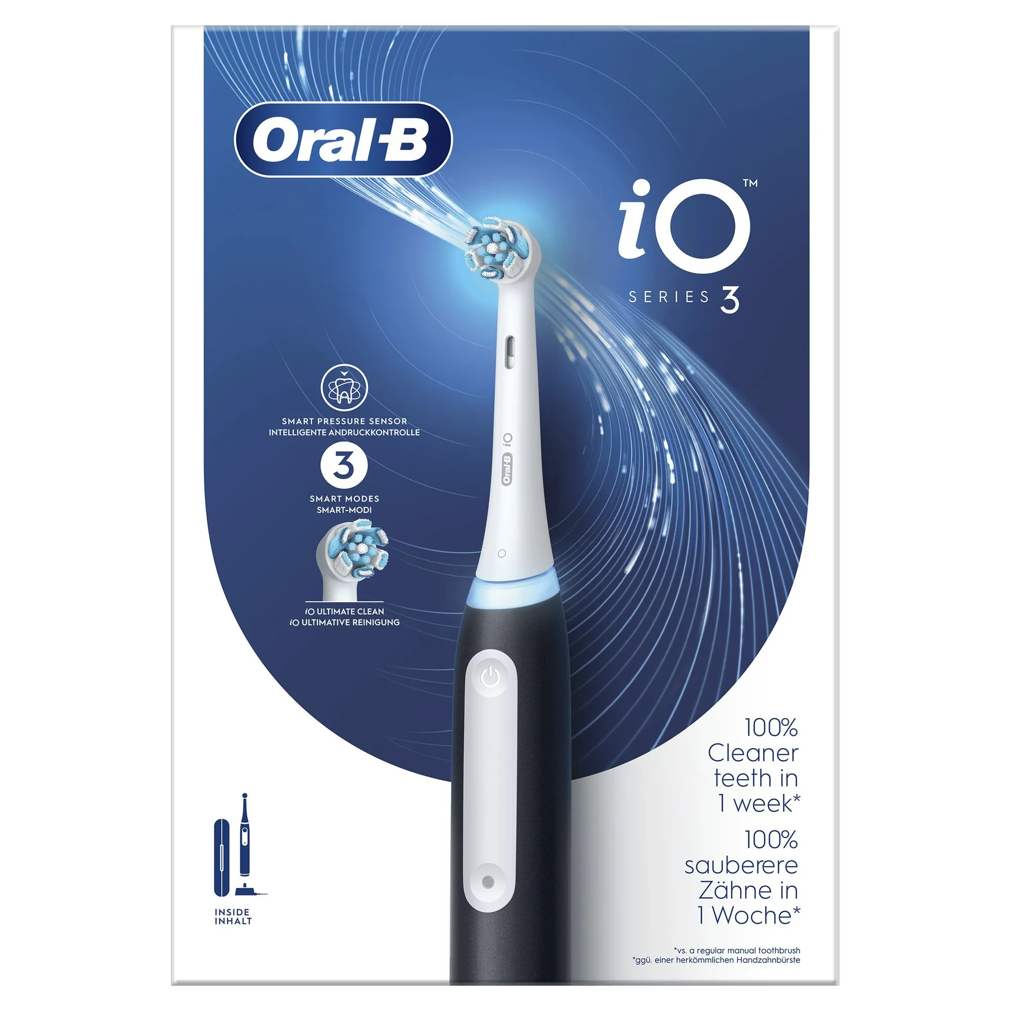 Oral-B iO3 + TC- electric toothbrush, Black/White
