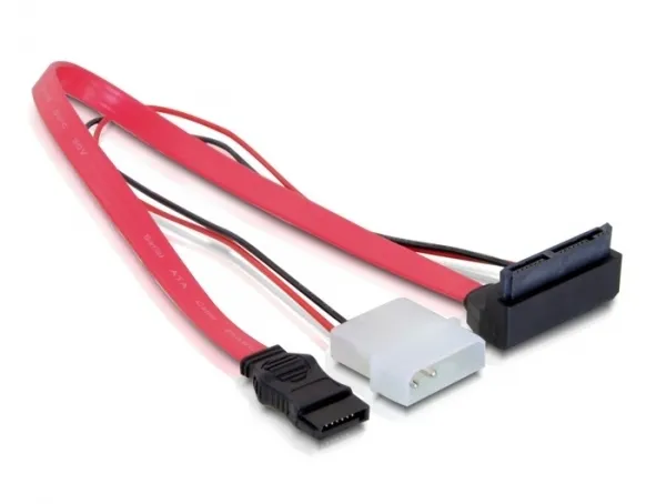 DeLOCK Micro SATA kabel SATA+ström till Micro SATA ho 0,3m, vinkl