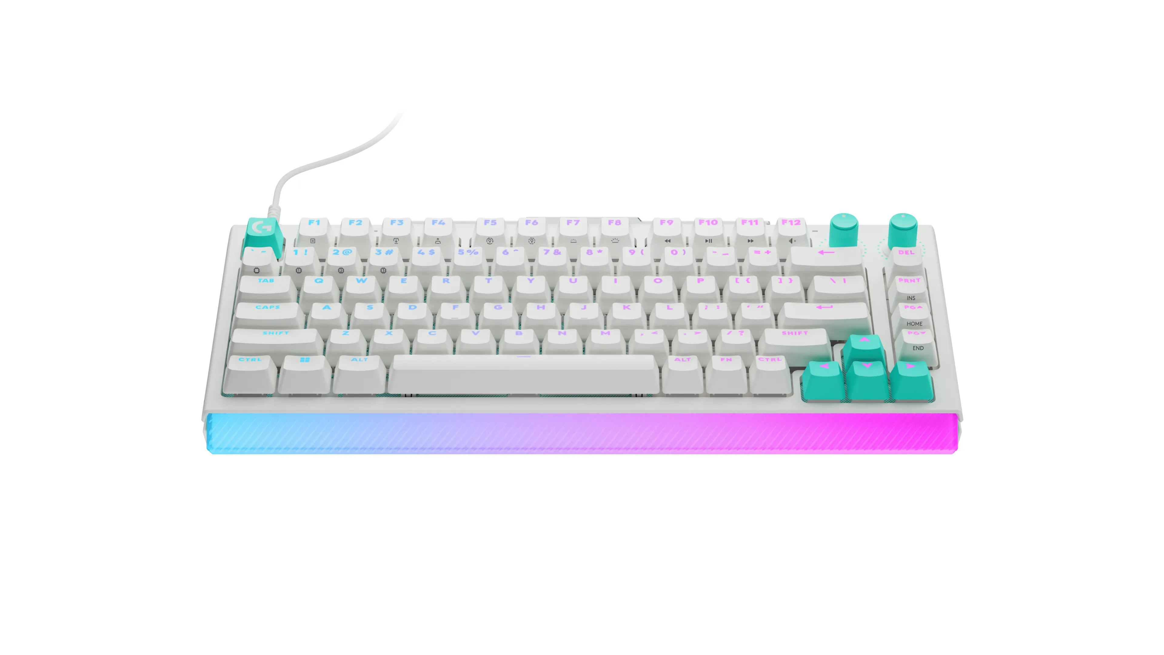 Logitech G512 X 75 -mekaaninen pelin&auml;pp&auml;imist&ouml;, Gateron KS-20 Tactile, valkoinen