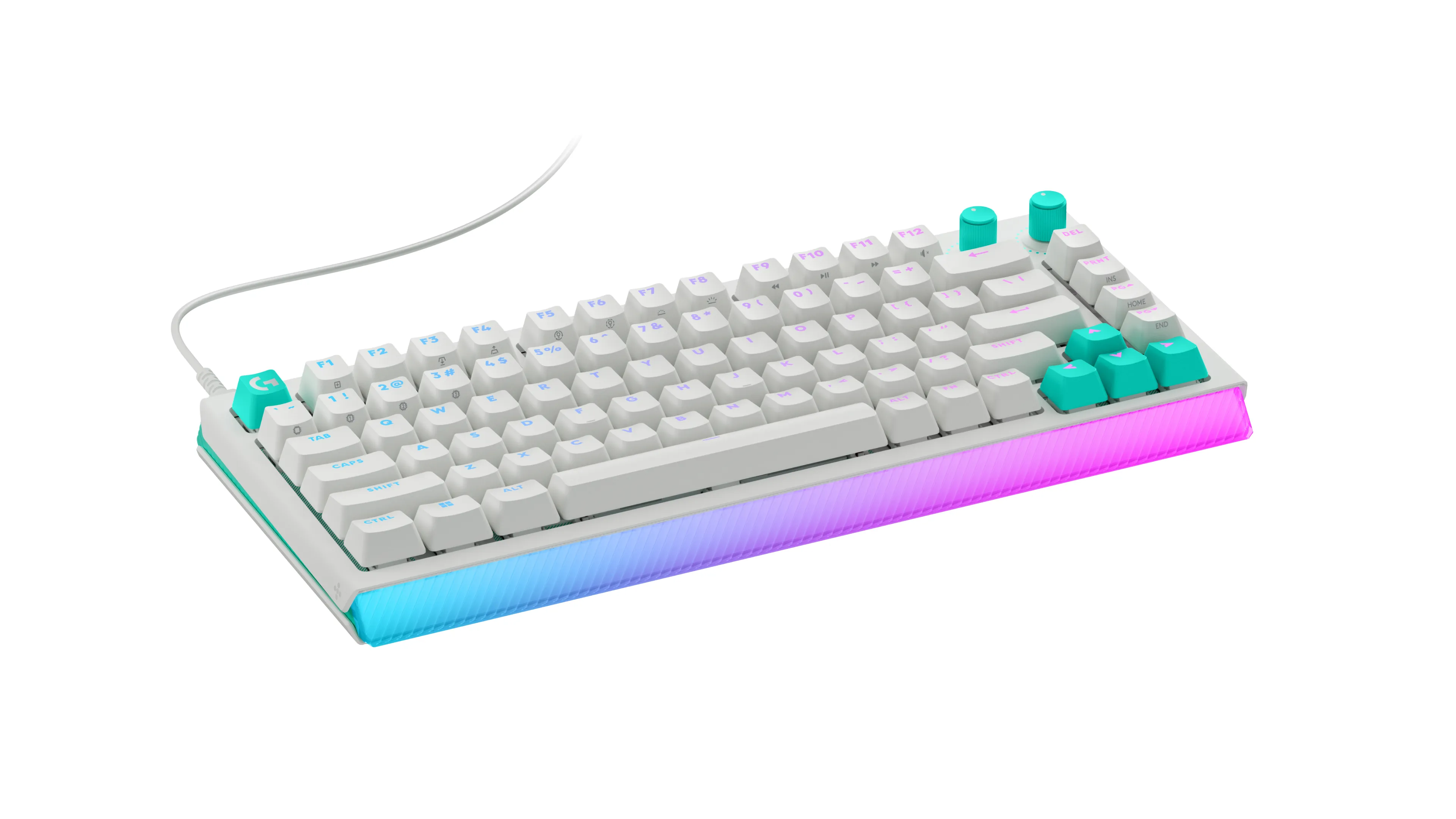 Logitech G512 X 75 -mekaaninen pelin&auml;pp&auml;imist&ouml;, Gateron KS-20 Tactile, valkoinen