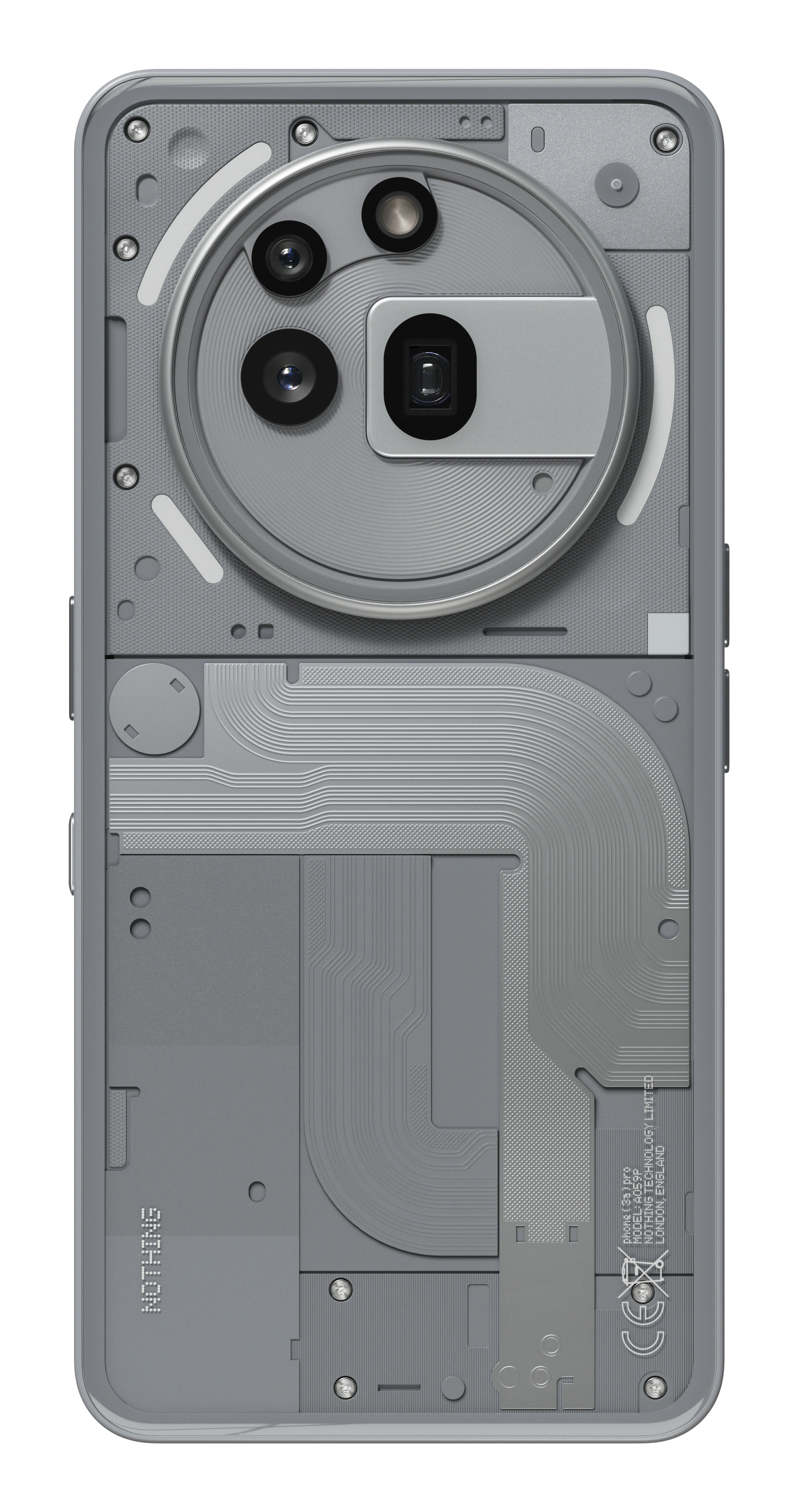 Nothing Phone (3a) Pro 12/256 Gt -puhelin, harmaa