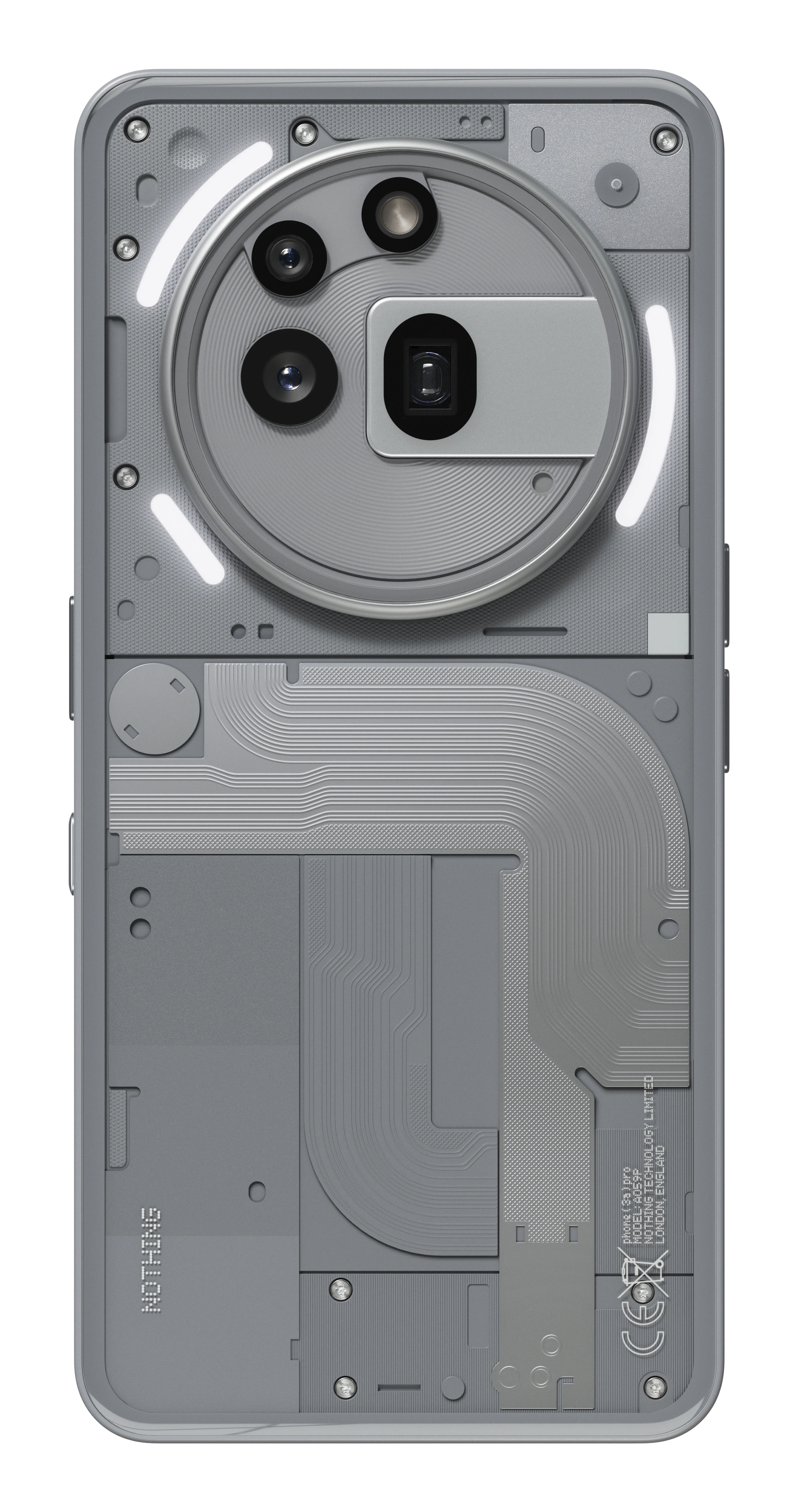 Nothing Phone (3a) Pro 12/256 Gt -puhelin, harmaa