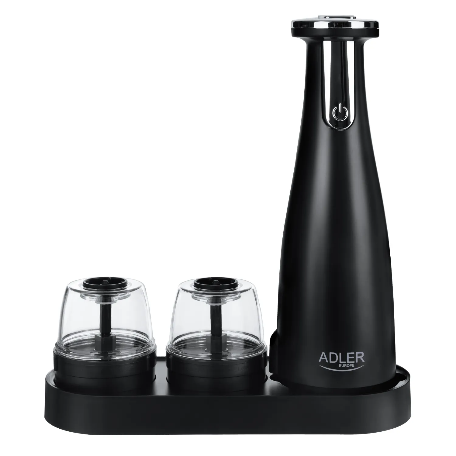 Adler AD 4449B Electric Salt and Pepper Grinder Set, Matte Black