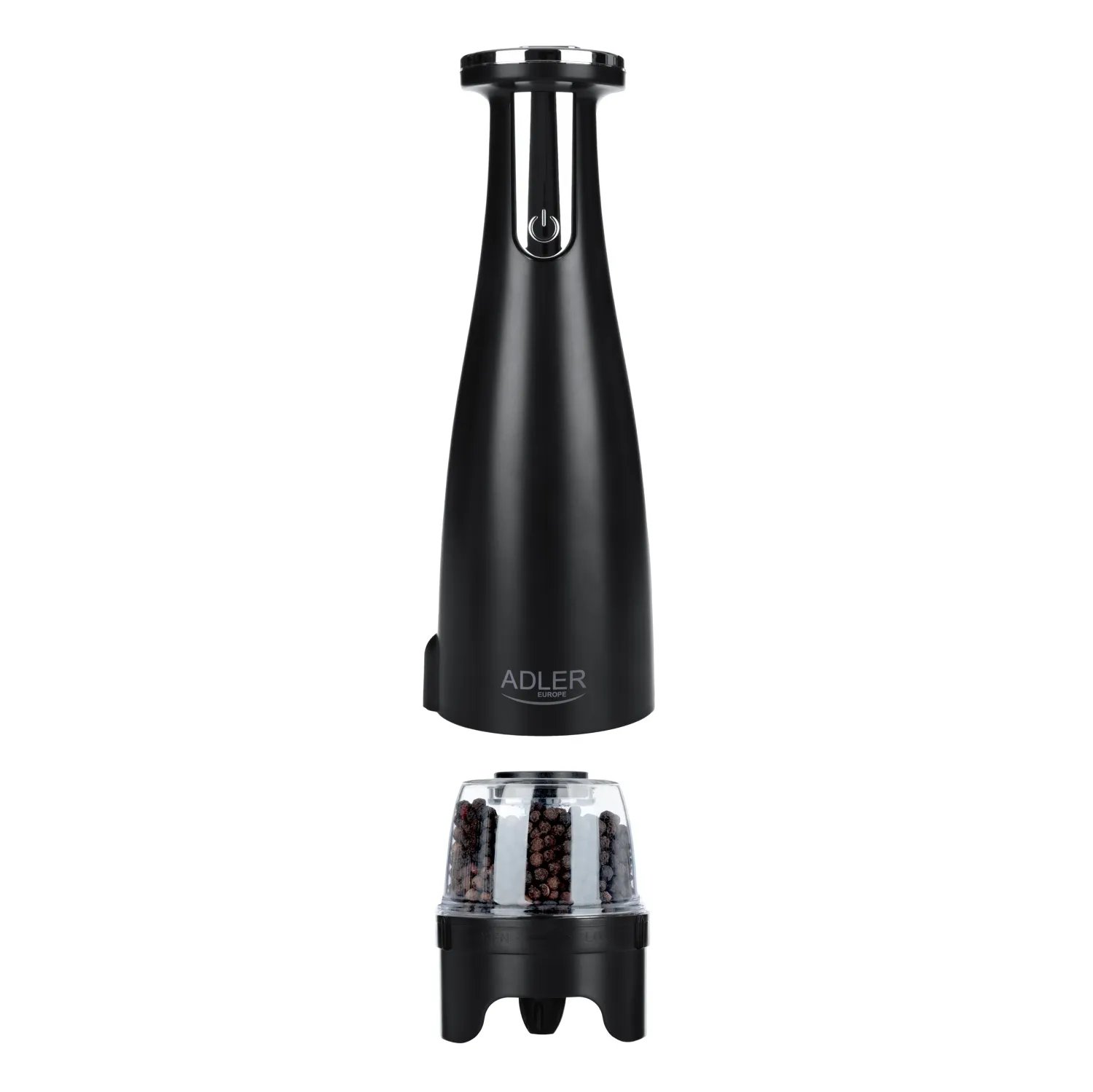 Adler AD 4449B Electric Salt and Pepper Grinder Set, Matte Black