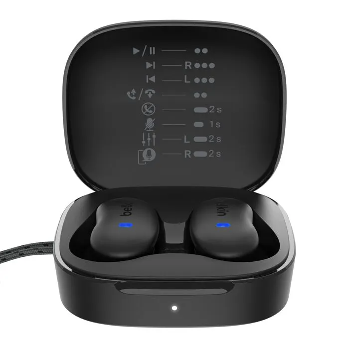 Belkin SoundForm Anywhere trådlösa in-ear hörlurar, svart