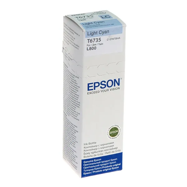 Epson T6735-mustepullo, 70 ml, vaaleansyaani