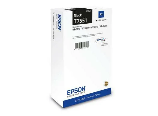 EPSON WF-8xxx Series XL bl&auml;ckpatron, 100 ml, svart