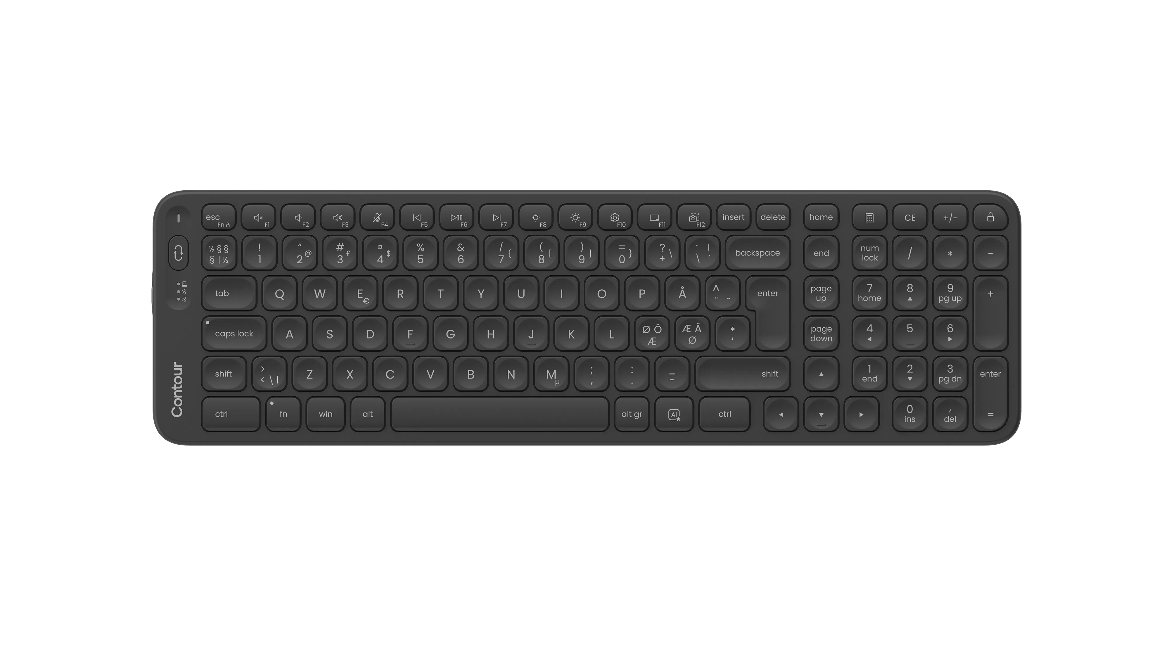 Contour Balance Mid-Size trådlöst ergonomiskt tangentbord, svart Contour Balance Mid-Size trådlöst ergonomiskt tangentbord, svart