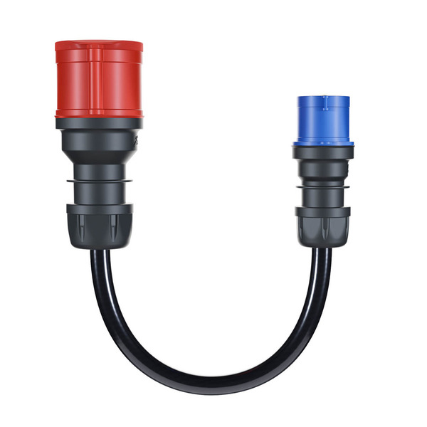 go-e CH-04-04 Gemini flex Charging Adapter 22 kilowatt to 16 Ampere CEE Blue