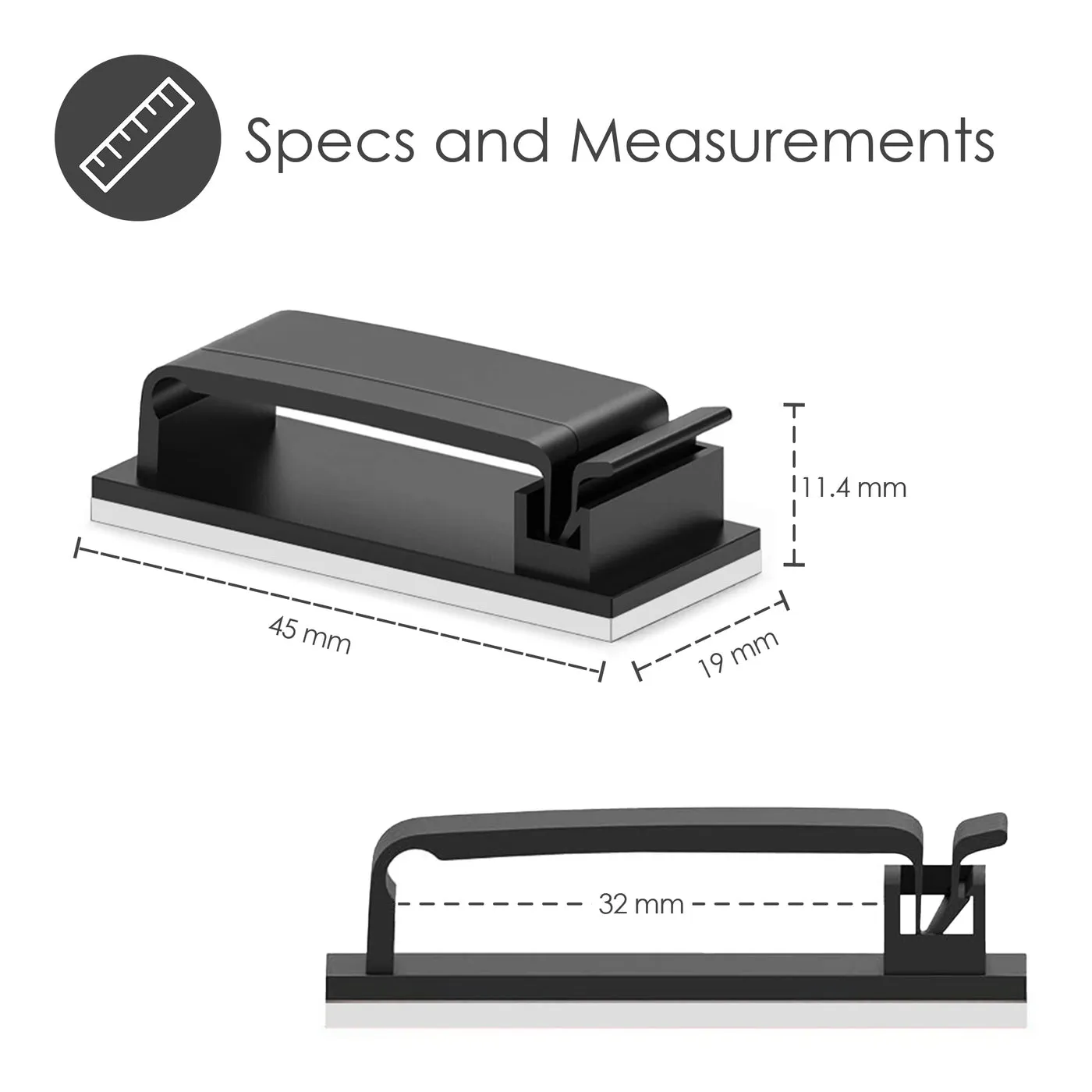 DESIRE2 Cable Holder Enfold x40 Black