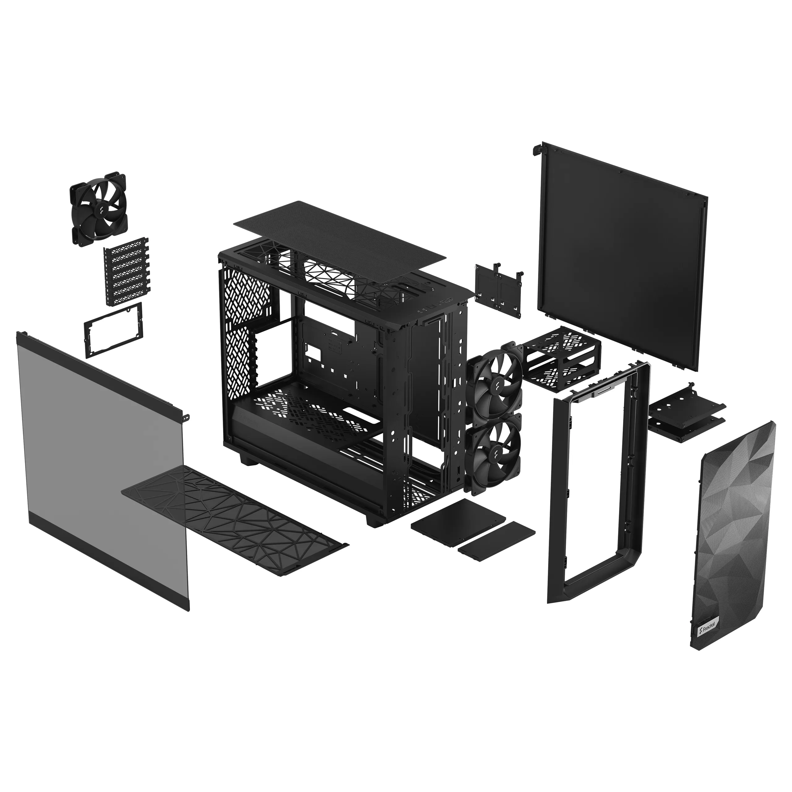 Fractal Design Meshify 2 Lite - Mid Tower case with window, Black / Light Tint