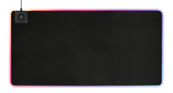 Deltaco Gaming DMP330 RGB - gaming mousepad with wireless charger, 1190x590 mm, Black