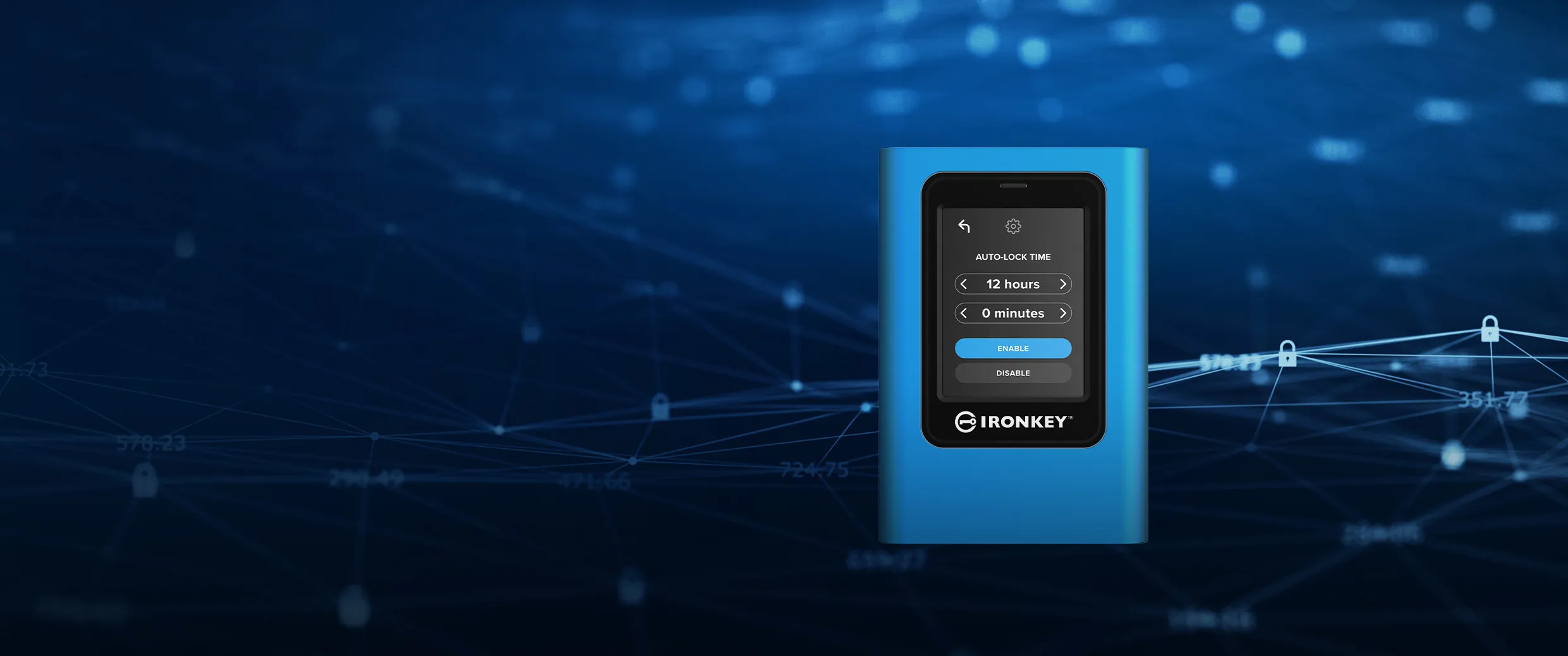 Kingston IronKey 3840GB IronKey Vault Privacy 80 XTS-AES 256-bit USB-C - External SSD, Blue