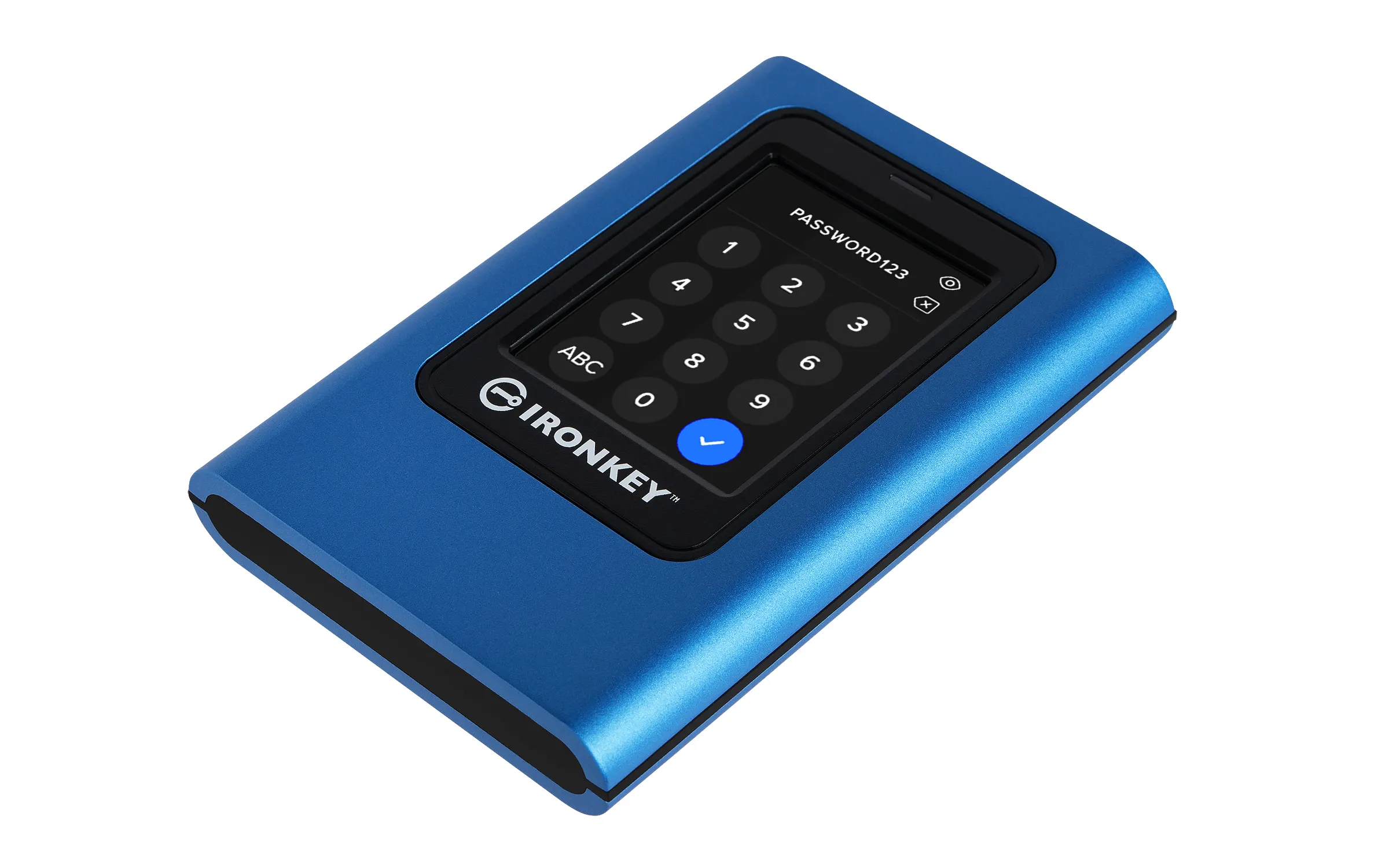 Kingston IronKey 3840GB IronKey Vault Privacy 80 XTS-AES 256-bit USB-C - External SSD, Blue