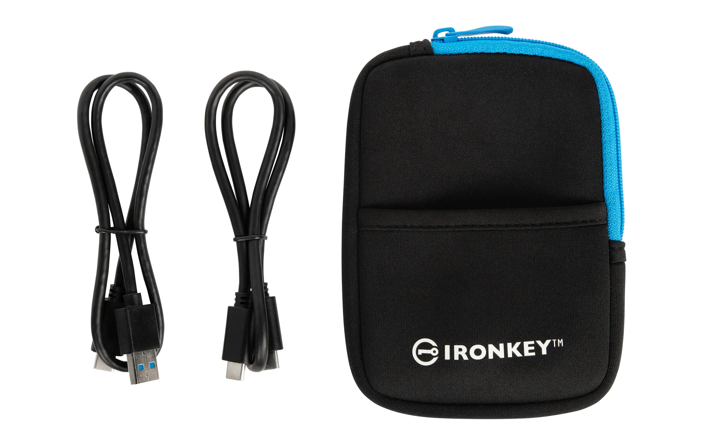 Kingston IronKey 3840GB IronKey Vault Privacy 80 XTS-AES 256-bit USB-C - External SSD, Blue